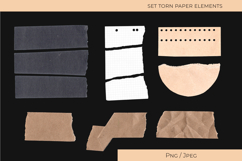 set torn paper note png Product Image 1
