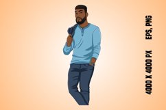 Handsome African American Male Model Product Image 1