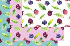 Watercolor forest berry seamless pattern. Scrapbooking paper Product Image 2