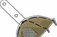 ITH Tent Camping Vinyl Key Fob or Bag Tag - Snap Tab Machine Embroidery Product Image 2