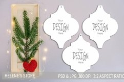 Christmas ornament arabesque mock up