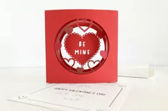 Valentines Day Shadow Box Tunnel Card, Cricut Joy Compatible Product Image 3