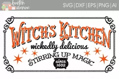 Witch's Kitchen Halloween Sign cut File - SVG DXF EPS AI PNG Product Image 1