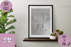 3D Floral Elephant | Paper cutting | Elephant SVG Product Image 4