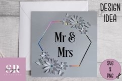 3D Hexagon frame| Paper cutting | floral frame SVG. Product Image 2