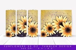 Purple and Yellow Sunflowers Skinny Tumbler Design Product Image 1