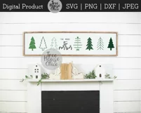 The More The Merrier SVG, Funny Christmas Quote with Trees Product Image 5