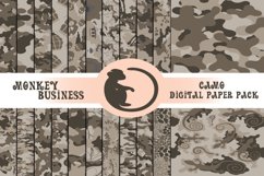 22 high quality JPG files, Digital paper pack, Camo design Product Image 1