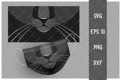 Cute Black Panter animal mouth for protective face mask. Product Image 2