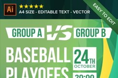 Baseball Poster Vector Product Image 2