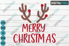 Merry Christmas SVG PNG JPEG AI DXF Circut Cut SVG Files Product Image 1