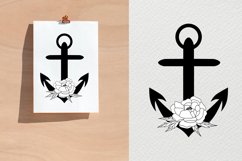 Anchor svg, Floral anchor svg, Nautical svg files for cricut Product Image 3