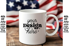 4th of July white 11oz blank coffee mug mockup Product Image 1