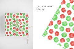Apples Digital Paper Watercolor. Fruits Seamless Pattern Product Image 1