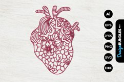 Floral Heart Papercut Product Image 1