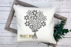 Flower bouquet paper cut design. SVG / DXF / EPS / PNG file Product Image 4