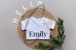 Hello White Folded Bodysuit Mockup Product Image 3