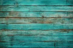 Variegated Turquoise planks surface. Generate Ai Product Image 1