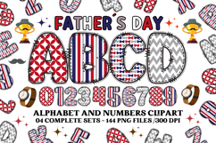 Father’s Day Alphabet clipart, father’s day letters doodle Product Image 1