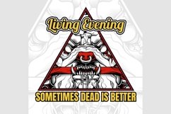vintage style vector quote about live evening sometimes dead Product Image 1