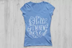 Hello I'm New Here Svg, Newborn Svg, New Baby Svg, Baby Boy. Product Image 2