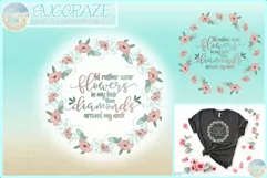Flowers In Hair Not Diamonds Around Neck Sublimation PNG Product Image 1