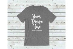 Tshirt Mockup Bundle Wood Background Bella Canvas 3001 Set Product Image 4