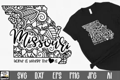Missouri Mandala SVG File - Home is Where the Heart Is SVG Product Image 1