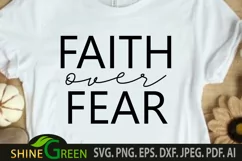 Faith over Fear SVG - Religious Quotes SVG - Jesus SVG Product Image 1