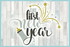 Baby First New Years Holiday SVG DXF EPS PNG files Product Image 2