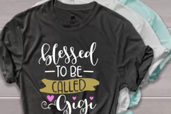 Blessed to be called gigi svg, grandma shirt svg Product Image 2