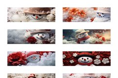 100 Christmas Mug Wrap Bundle, Snowman Sublimation, Santa Product Image 25