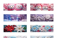 100 Christmas Mug Wrap Bundle, 3D Snowman Sublimation PNG Product Image 25