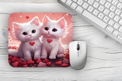 Cute Cat Mousepad Sublimation Design, Animal Mousepad PNG Product Image 1