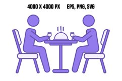 Dinner Icon Color Product Image 1