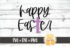 Happy Easter - Christian Cross SVG PNG DXF Cut Files Product Image 2