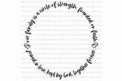 Our Family Is A Circle Of Strength Founded On Faith - SVG Product Image 2