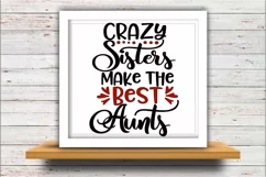 Auntie SVG DXF JPEG Silhouette Cameo Cricut aunt Crazy sis Product Image 2