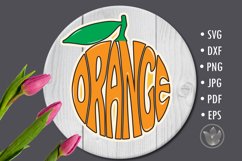 Orange word Art Sticker | Fruit Cut File Product Image 3