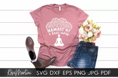 Namastay 6 Feet Away SVG Social Distancing Yoga Quarantine Product Image 2
