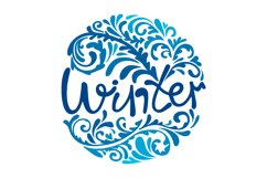 Winter illustration. Lettering winter. SVG Product Image 4