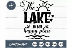 The lake is my happy place SVG, Lake Quotes SVG, Funny Product Image 2