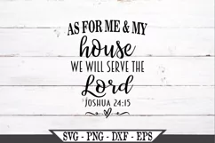 As For Me And My House We Will Serve The Lord SVG Product Image 2