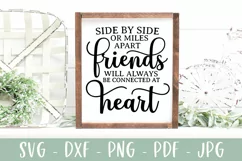 Miles Apart Long Distance Friends SVG | Farmhouse SVG Product Image 1