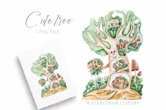Watercolor cute nursery tree clipart. Cute illustration Product Image 1