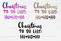Sublimation PNG Quote Christmas to do list ho ho ho Product Image 2