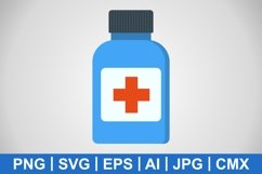 Vector Medicine Bottle Icon Product Image 1