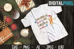 Gingerbread Kisses and Christmas Wishes SVG PNG JPEG DXF Product Image 2