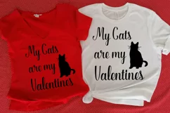 My cats are my Valentines svg funny phrase for t-shirt print Product Image 3