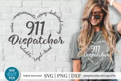 911 Dispatcher heart svg - a 911 dispatcher svg for crafters Product Image 1